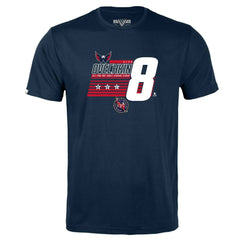 NHL Alexander Ovechkin Washington Capitals Levelwear Youth NHL All-Time Leading Goal Scorer Milestone Stripes Name & Number Little Richmond T-Shirt - Navy