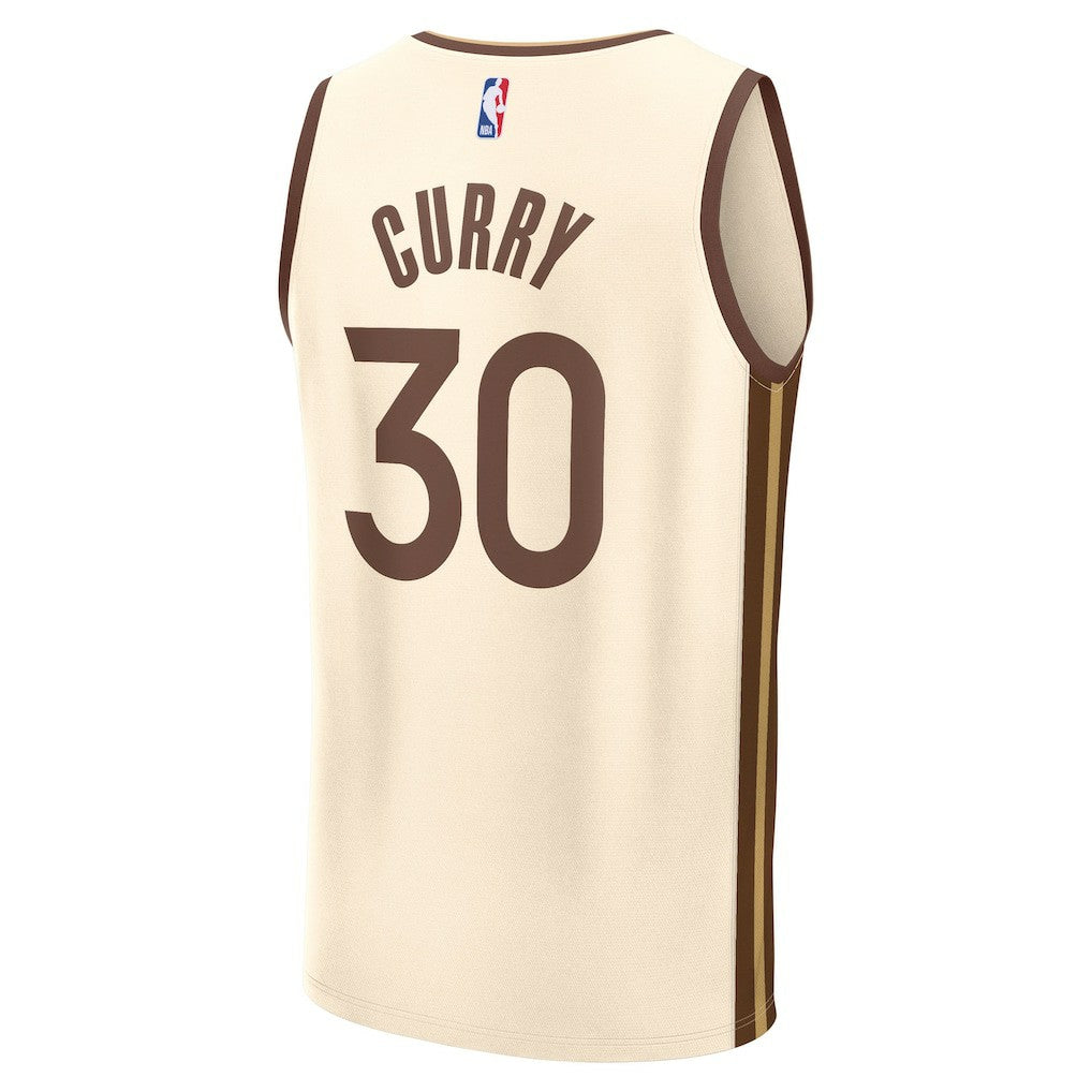 Stephen Curry Golden State Warriors Youth 2025/26 City Edition Fast Break Jersey Tan