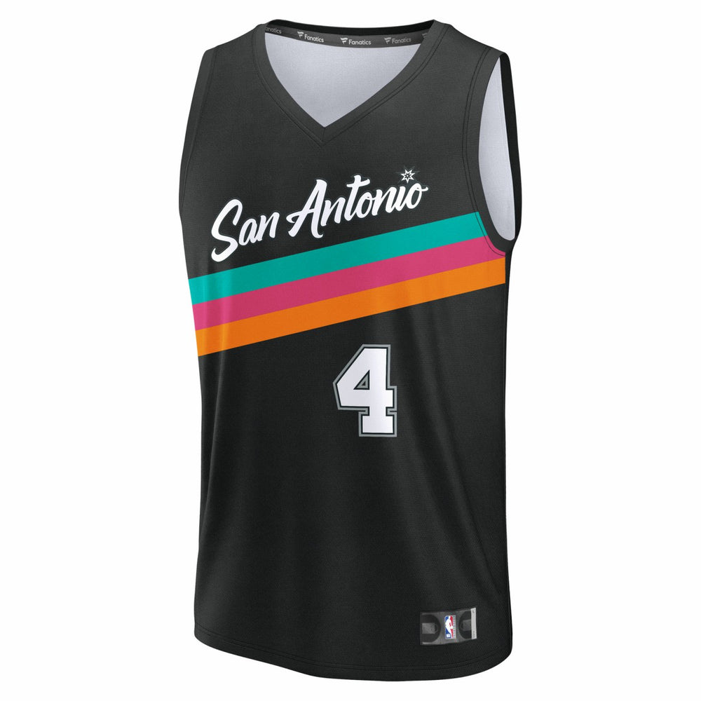 De'Aaron Fox San Antonio Spurs Youth 2025/26 City Edition Fast Break Jersey Black