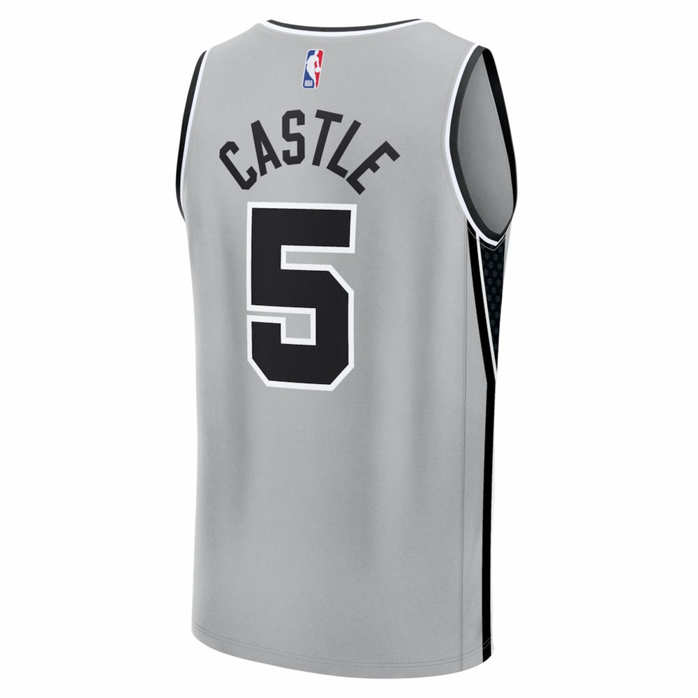 Stephon Castle San Antonio Spurs Youth Fast Break Jersey Statement Edition Silver