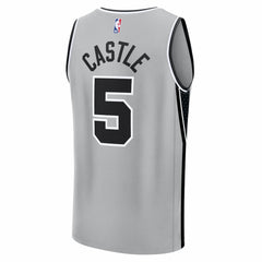 Stephon Castle San Antonio Spurs Youth Fast Break Jersey Statement Edition Silver