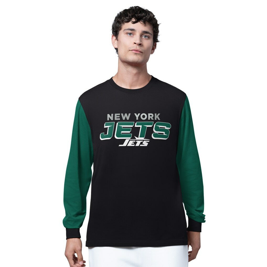 New York Jets Starter Thursday Night Gridiron Long Sleeve T-Shirt- Black