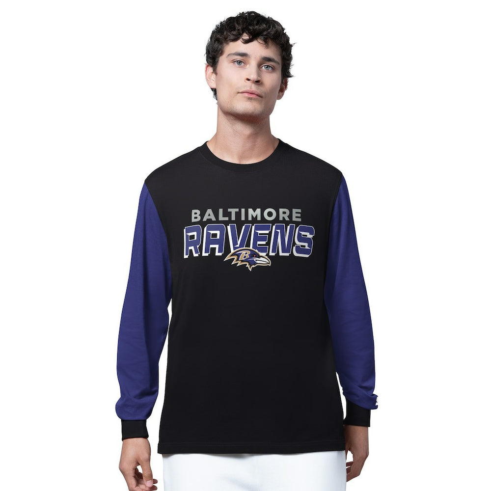 Baltimore Ravens Starter Thursday Night Gridiron Long Sleeve T-Shirt- Black