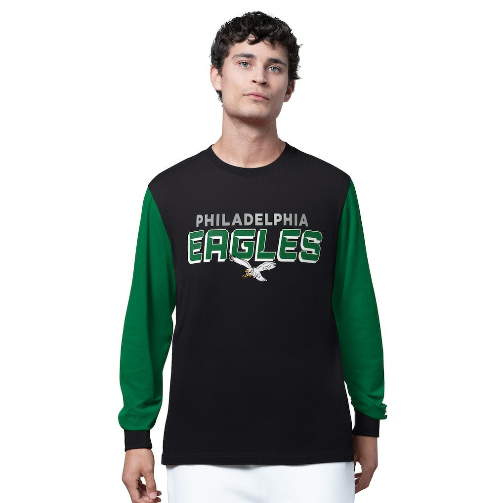 Philadelphia Eagles Starter Thursday Night Gridiron Long Sleeve T-Shirt Black/Midnight Green