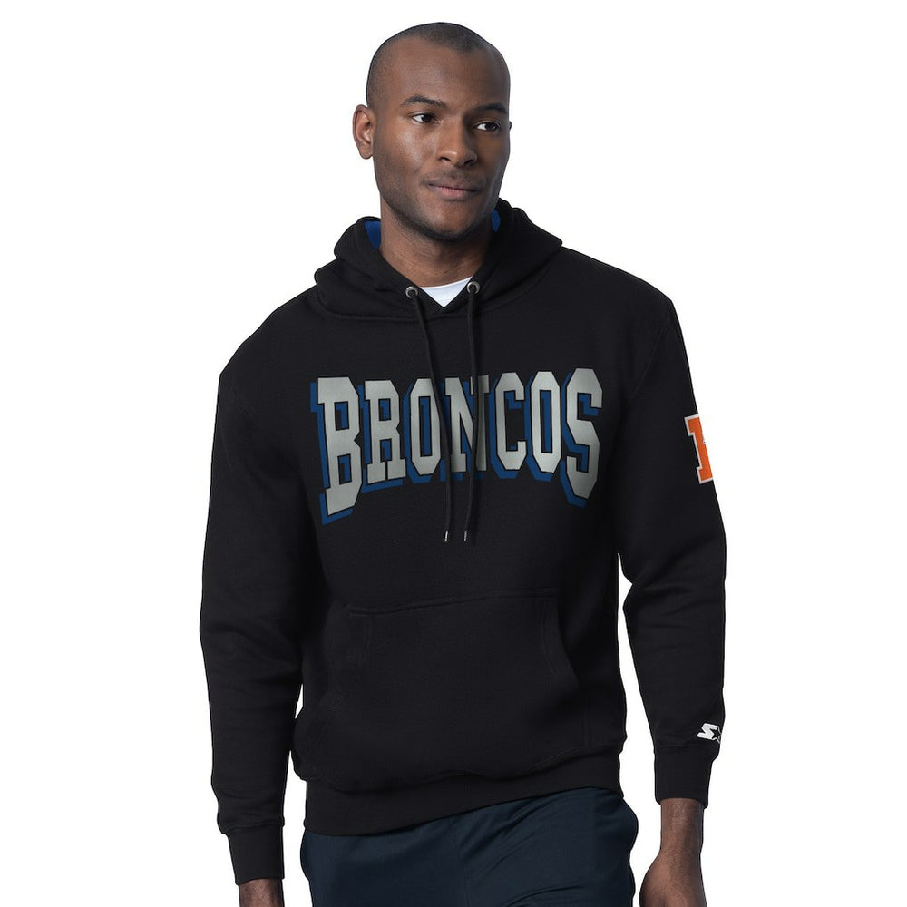 Denver Broncos Starter Thursday Night Gridiron Hoodie with Vintage Logo Black