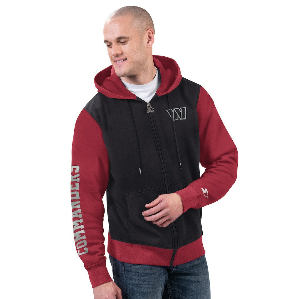 Washington Commanders Starter Thursday Night Gridiron Full-Zip Hoodie Black/Burgundy