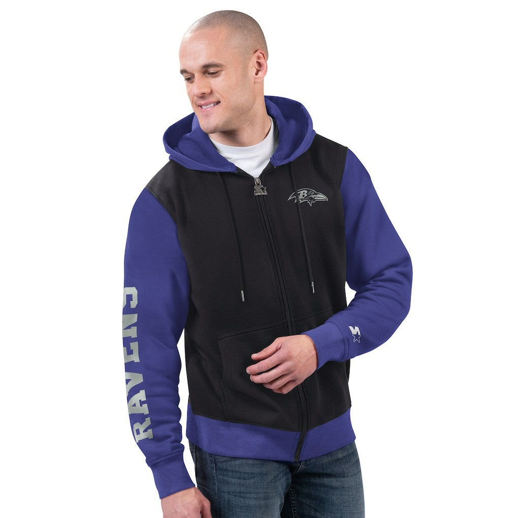 Baltimore Ravens Starter Thursday Night Gridiron Full-Zip Hoodie Black/Purple