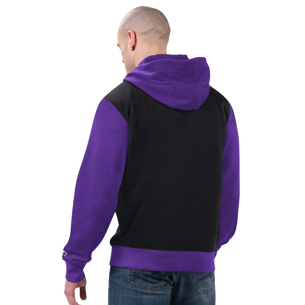 Minnesota Vikings Starter Thursday Night Gridiron Full-Zip Hoodie Black/Purple