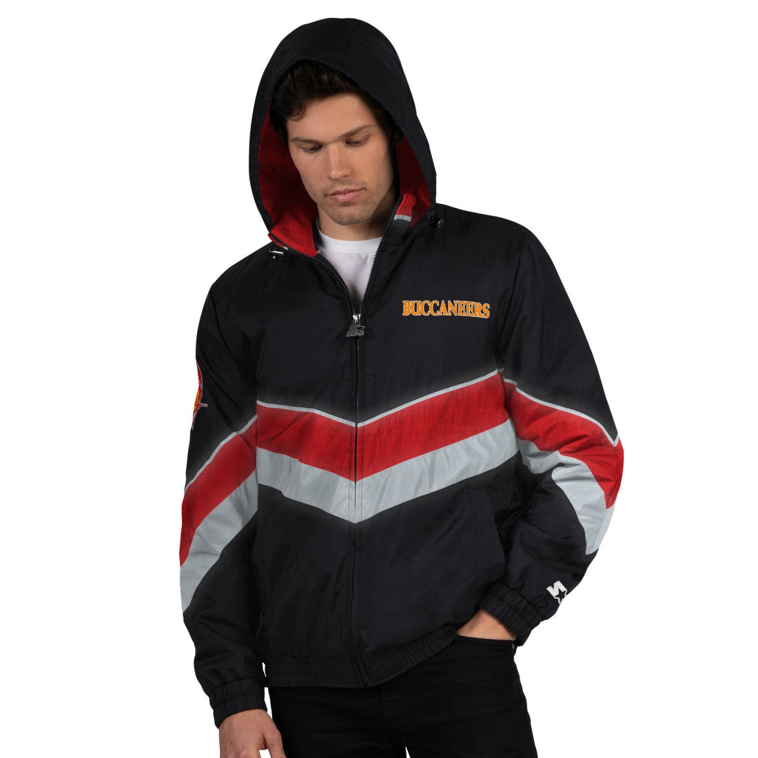 Tampa Bay Buccaneers Starter Thursday Night Gridiron Vintage Logo Full-Zip Hoodie Black
