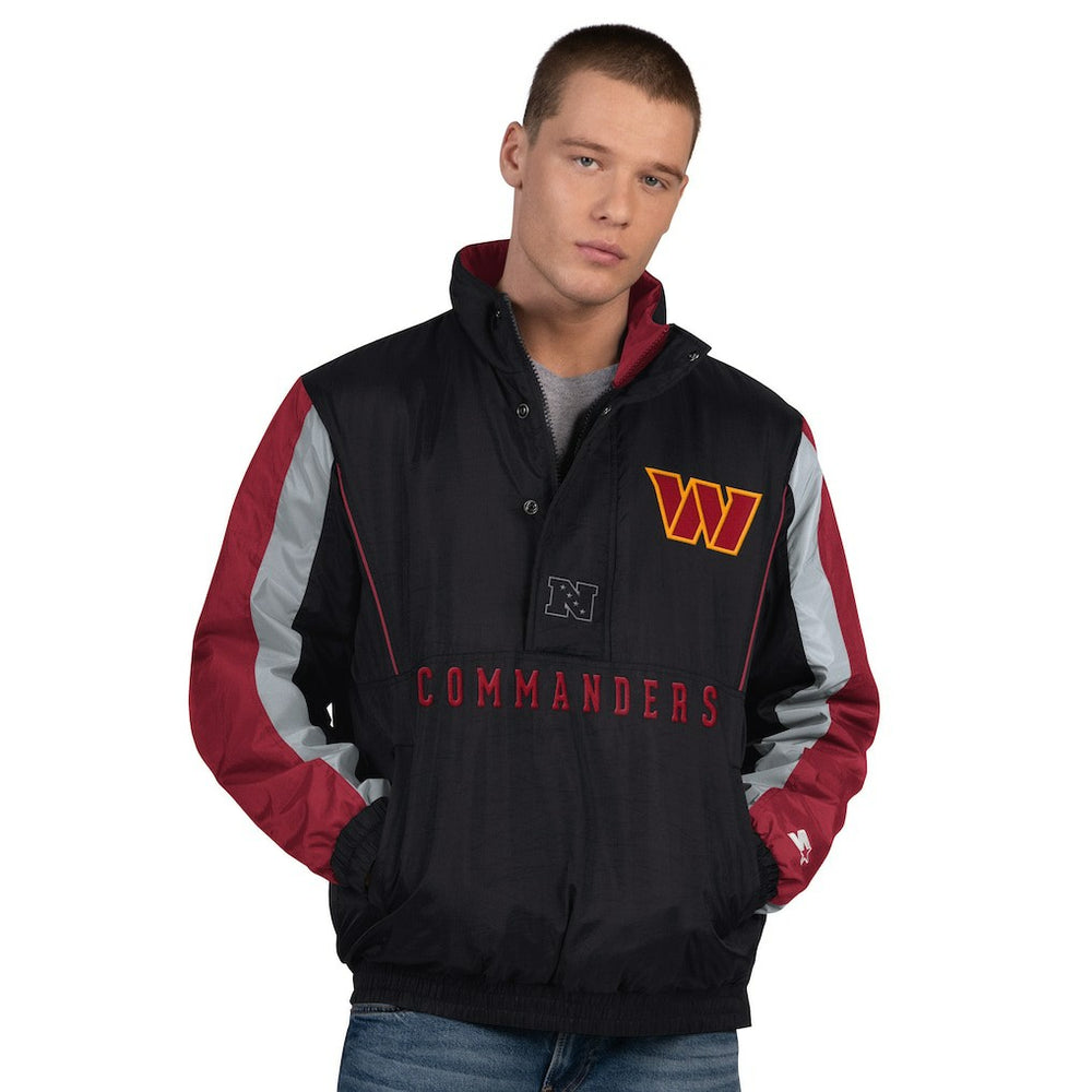 Washington Commanders Starter Thursday Night Gridiron Half-Zip Jacket Black
