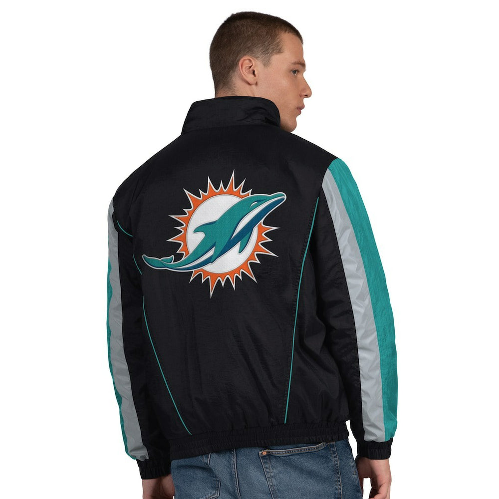 Miami Dolphins Starter Thursday Night Gridiron Half-Zip Jacket Black