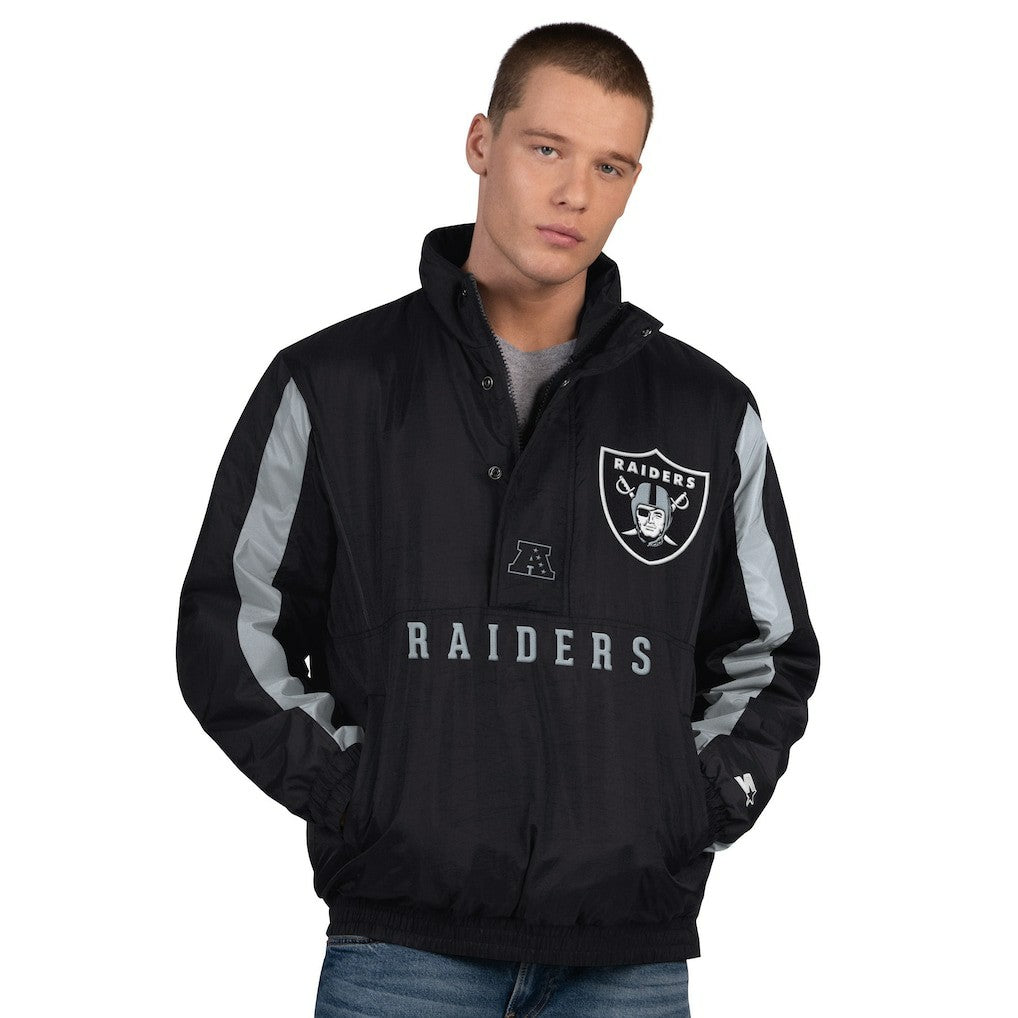 Las Vegas Raiders Starter Thursday Night Gridiron Half-Zip Jacket Black