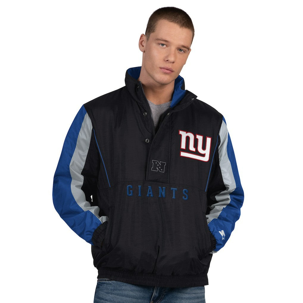 New York Giants Starter Thursday Night Gridiron Half-Zip Jacket Black