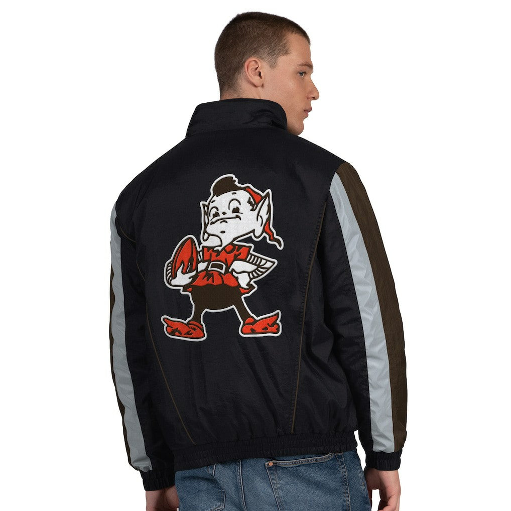 Cleveland Browns Starter Thursday Night Gridiron Vintage Logo Half-Zip Jacket Black