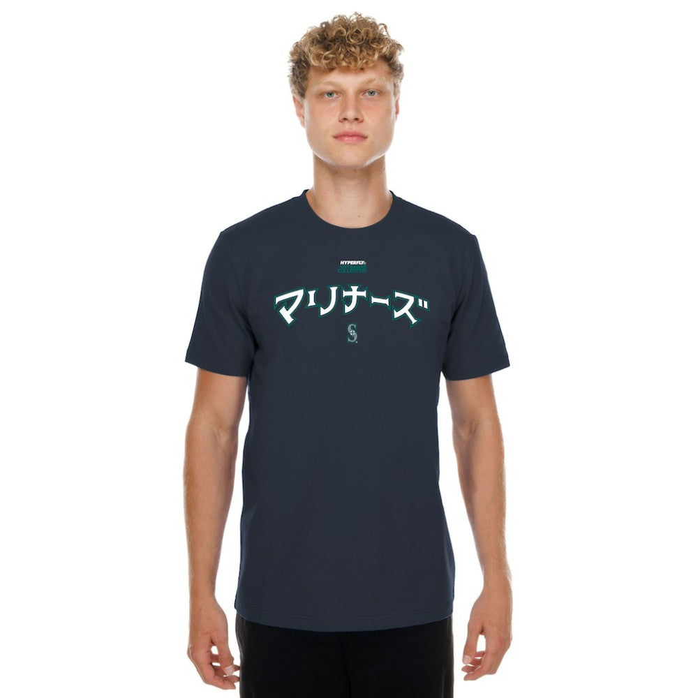 Seattle Mariners New Era x Hyperfly T-Shirt - Navy T-shirts