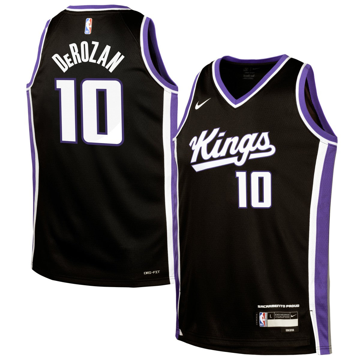 DeMar DeRozan Sacramento Kings Youth Swingman Jersey Icon Edition Black