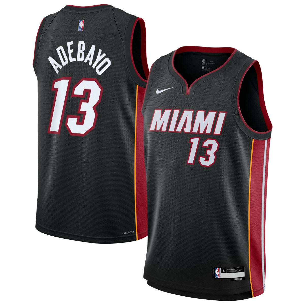Bam Adebayo Miami Heat Youth Swingman Jersey Icon Edition Black