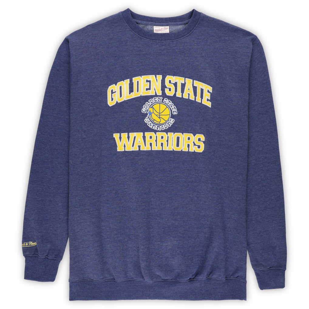 Golden State Warriors Hardwood Classics Big & Tall Crewneck Sweatshirt Heather Royal