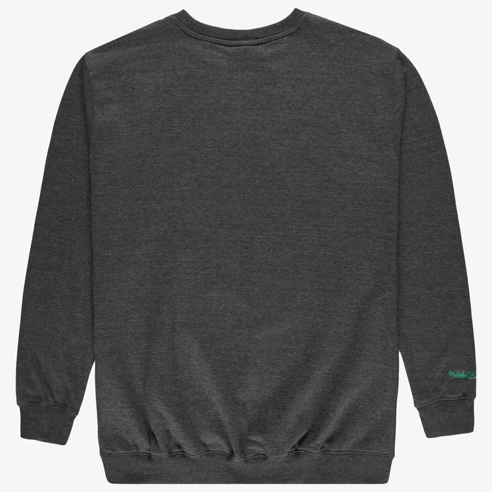 Milwaukee Bucks Hardwood Classics Big & Tall Crewneck Sweatshirt Heather Charcoal