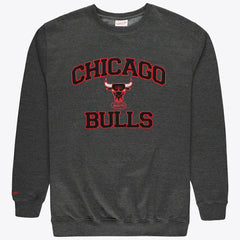 Chicago Bulls Hardwood Classics Big & Tall Crewneck Sweatshirt Heather Charcoal