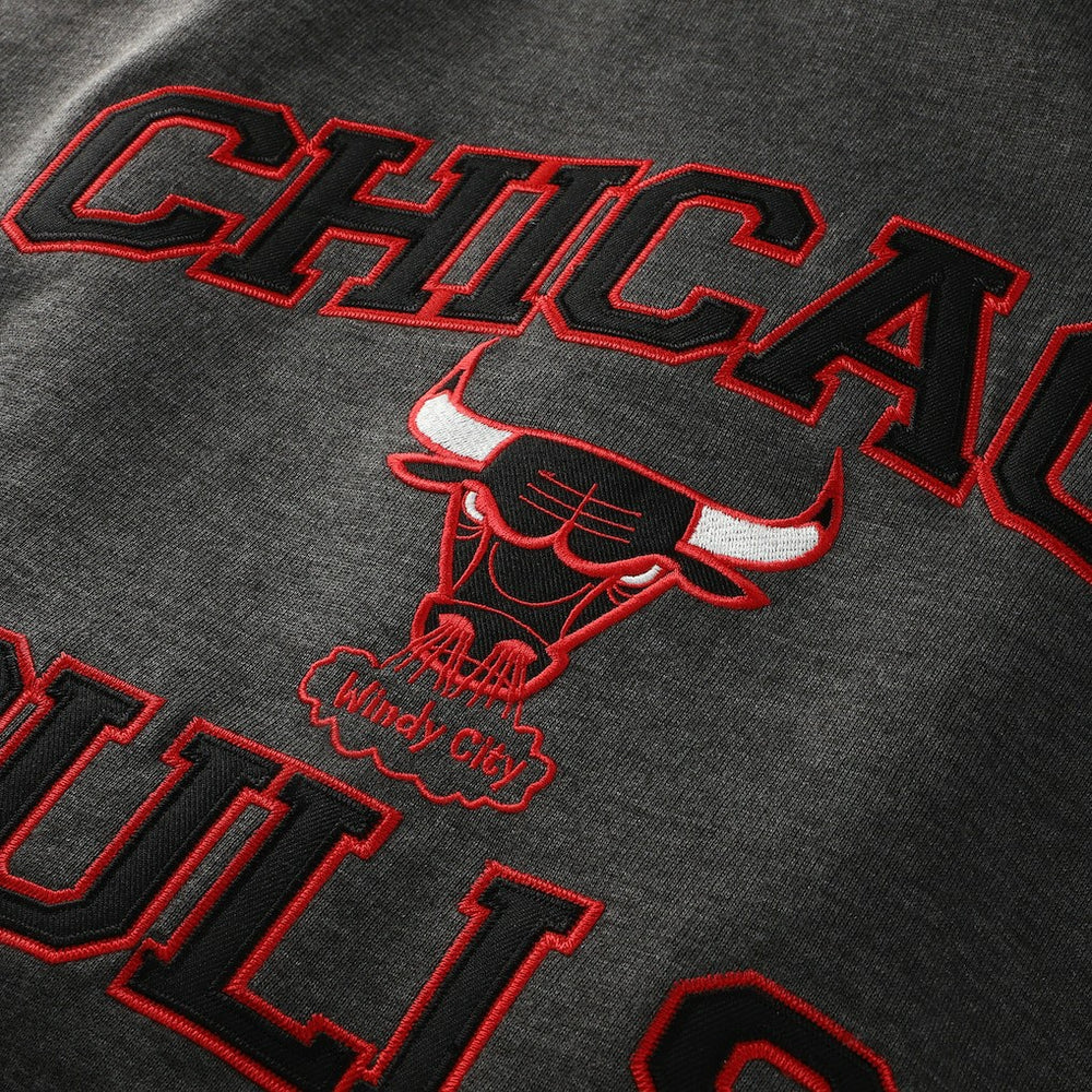 Chicago Bulls Hardwood Classics Big & Tall Crewneck Sweatshirt Heather Charcoal