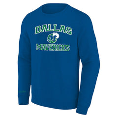 Dallas Mavericks Hardwood Classics Big & Tall Crewneck Sweatshirt Heather Blue