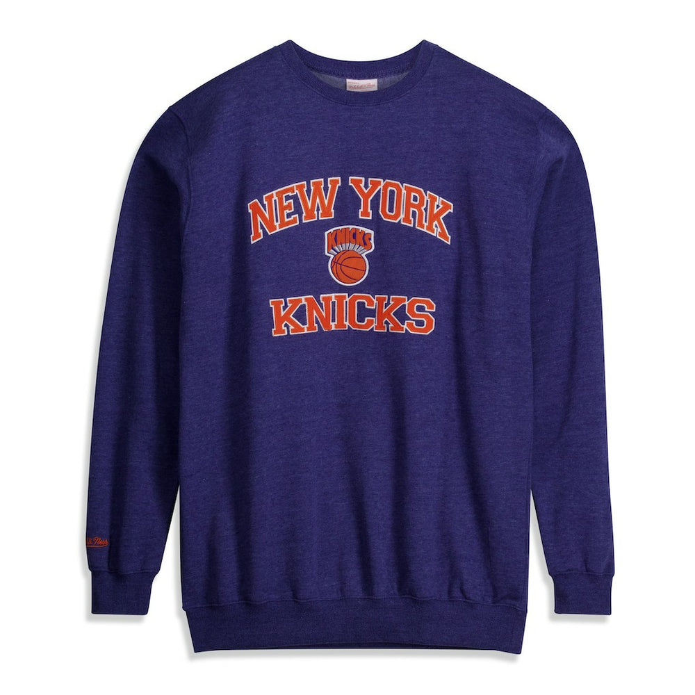 New York Knicks Hardwood Classics Big & Tall Crewneck Sweatshirt Heather Blue