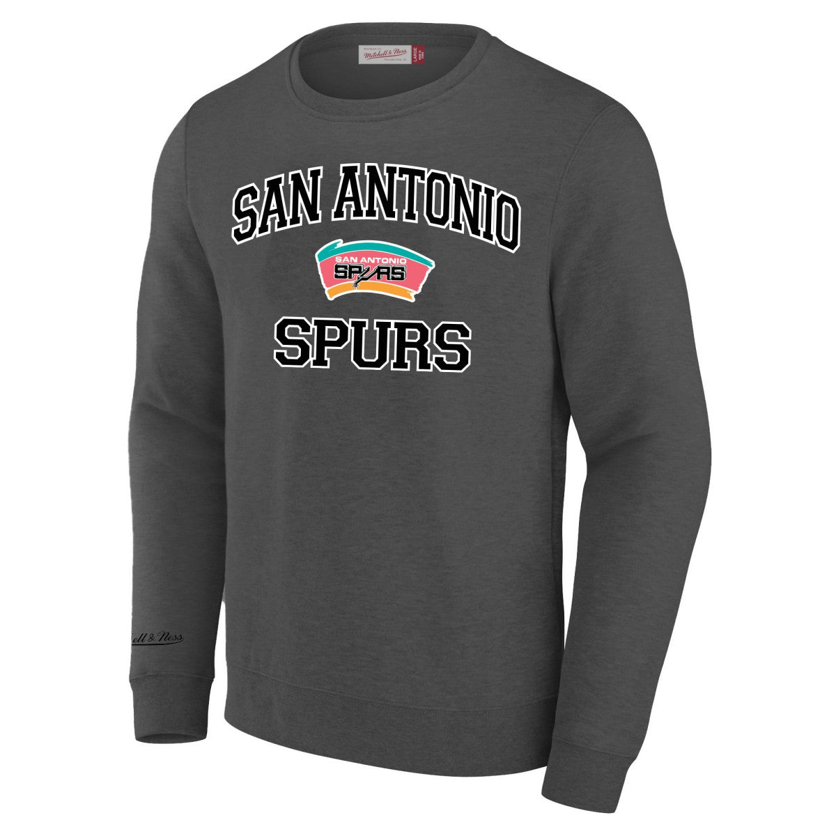 San Antonio Spurs Big & Tall Hardwood Classics Sweatshirt Heather Gray