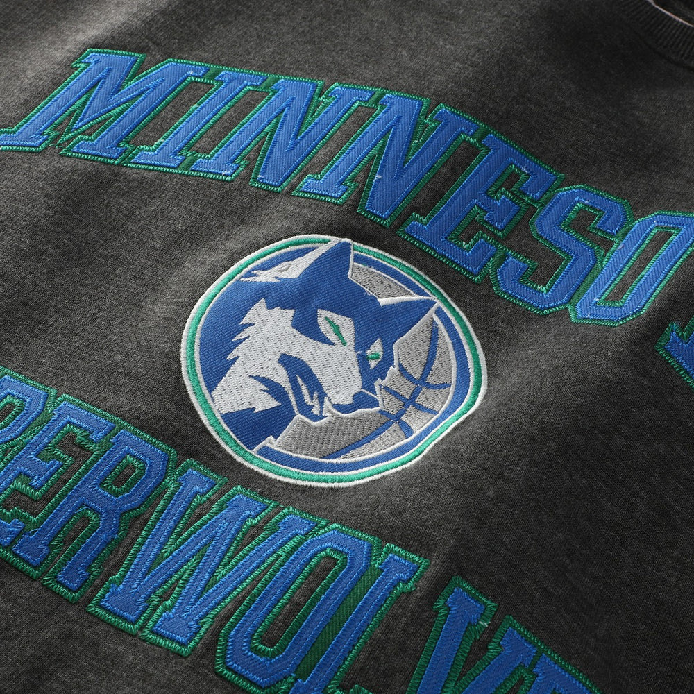 Minnesota Timberwolves Hardwood Classics Big & Tall Crewneck Sweatshirt Heather Charcoal