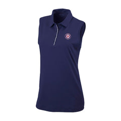 Washington Nationals Columbia Women's Tend The Ball Sleeveless Polo - Navy