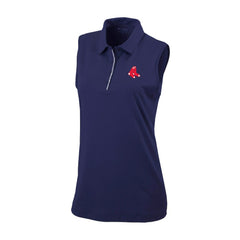Boston Red Sox Columbia Women's Tend The Ball Sleeveless Polo - Navy
