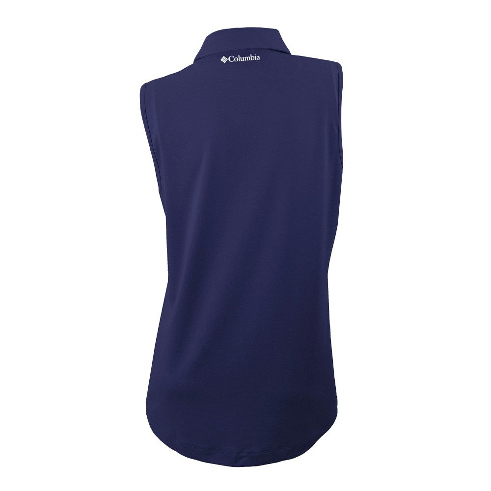 Milwaukee Brewers Columbia Women's Tend The Ball Sleeveless Polo - Navy