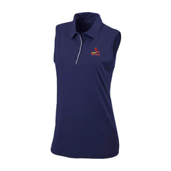 St. Louis Cardinals Columbia Women's Tend The Ball Sleeveless Polo - Navy