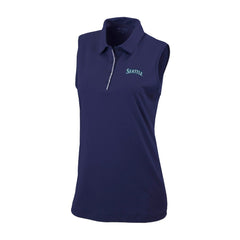 Seattle Mariners Columbia Women's Tend The Ball Sleeveless Polo - Navy
