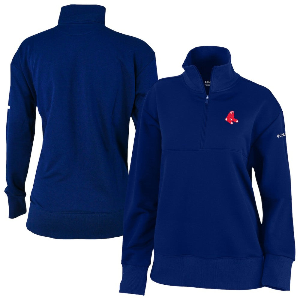 Boston Red Sox Columbia Women's Birchwood Hills Quarter-Zip Pullover - Navy Pullover