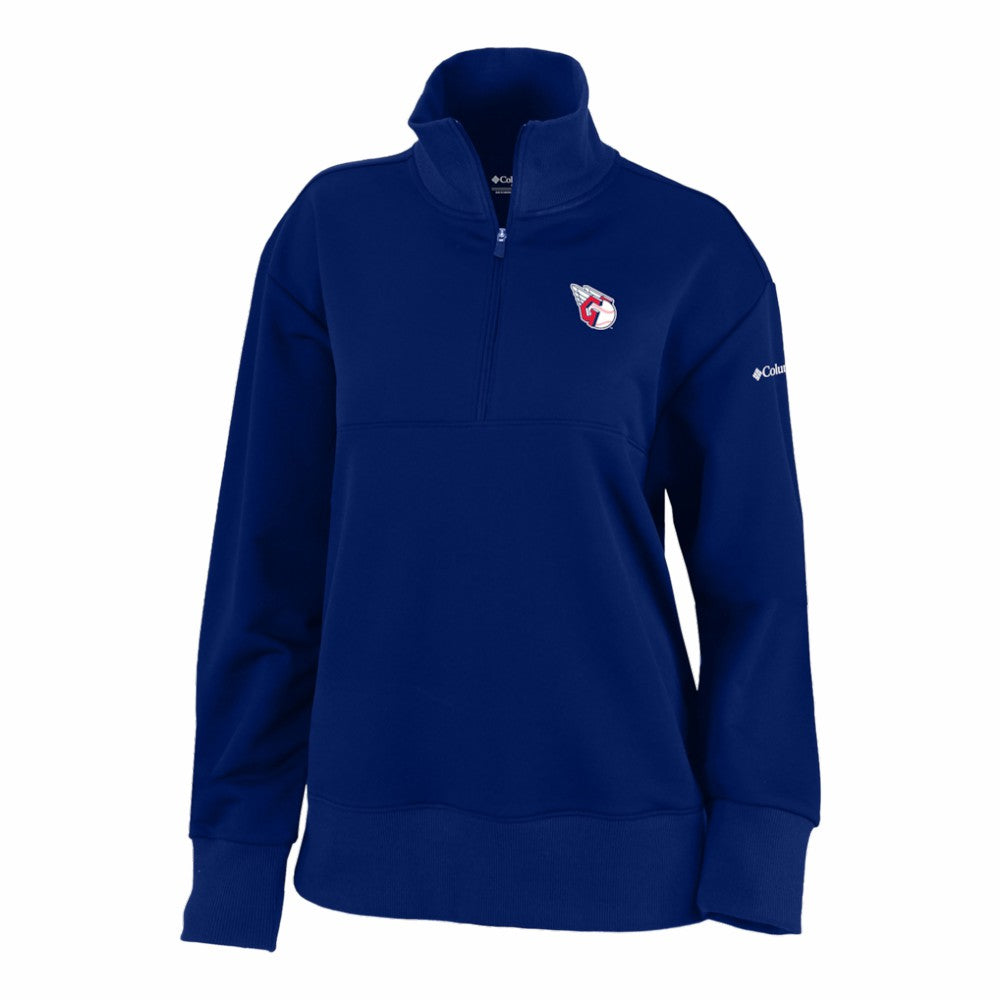 Cleveland Guardians Columbia Women's Birchwood Hills Quarter-Zip Pullover - Navy Pullover