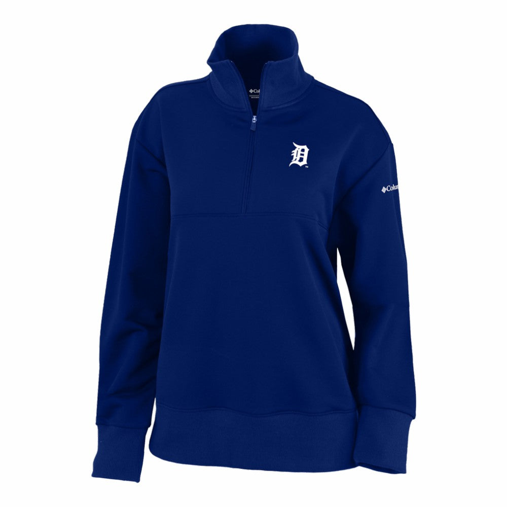 Detroit Tigers Columbia Women's Birchwood Hills Quarter-Zip Pullover - Navy Pullover