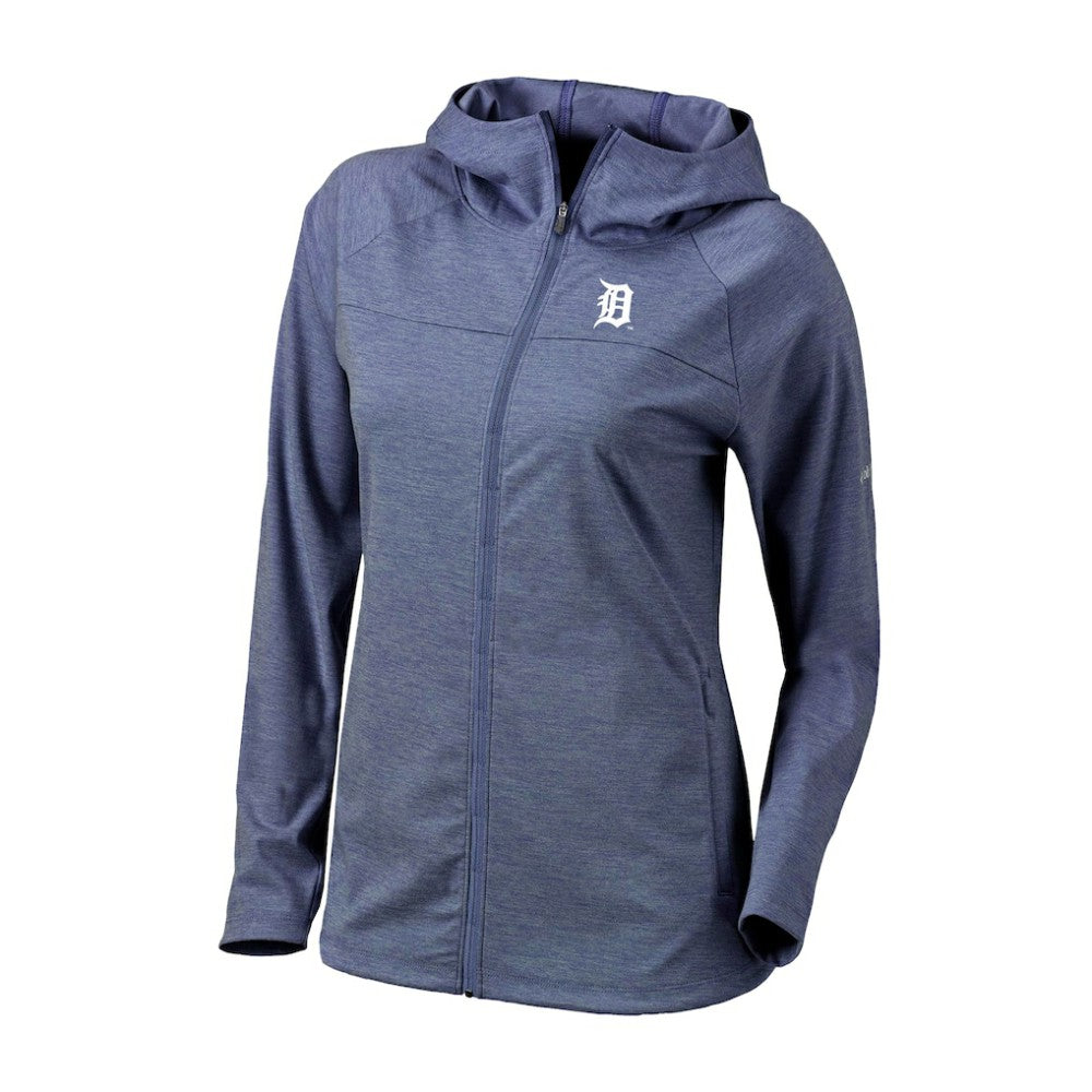 Detroit Tigers Columbia Women's Half Shot Full-Zip Hoodie - Navy Hoodies