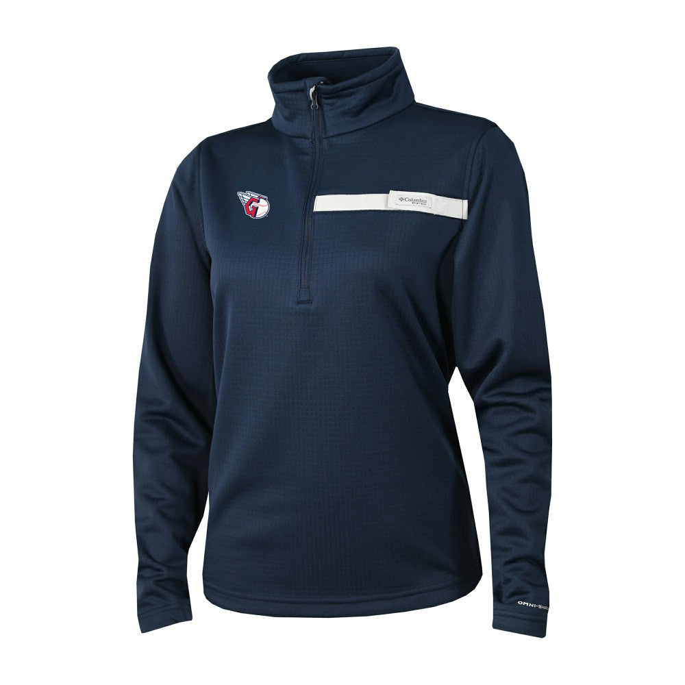 Cleveland Guardians Columbia Women's Skiff Guide Fleece Half-Zip Pullover Jacket - Navy Jackets