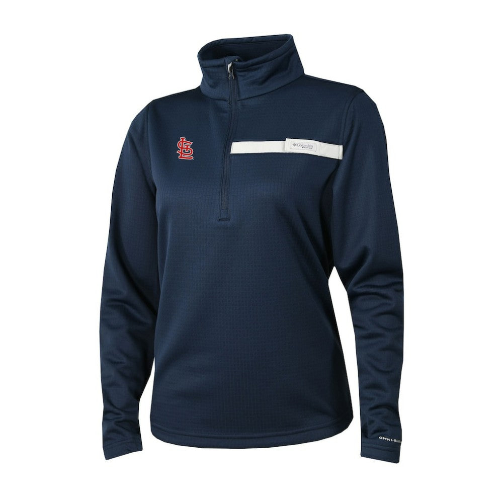 St. Louis Cardinals Columbia Women's Skiff Guide Fleece Half-Zip Pullover Jacket - Navy Jackets