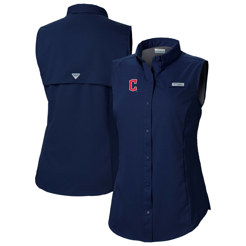 Cleveland Guardians Columbia Women's Tamiami Sleeveless Shirt - Navy