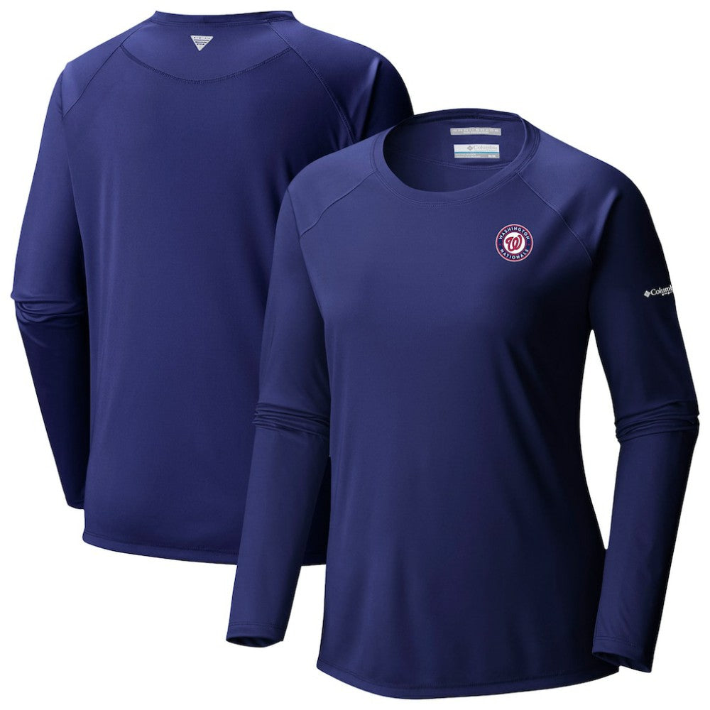 Washington Nationals Columbia Tidal Tee II Long Sleeve T-Shirt - Navy T-shirts