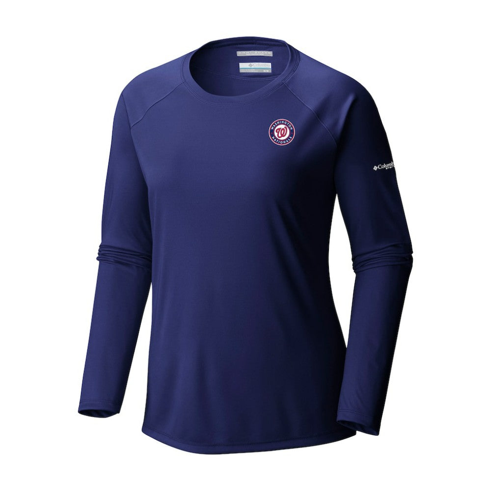 Washington Nationals Columbia Tidal Tee II Long Sleeve T-Shirt - Navy T-shirts