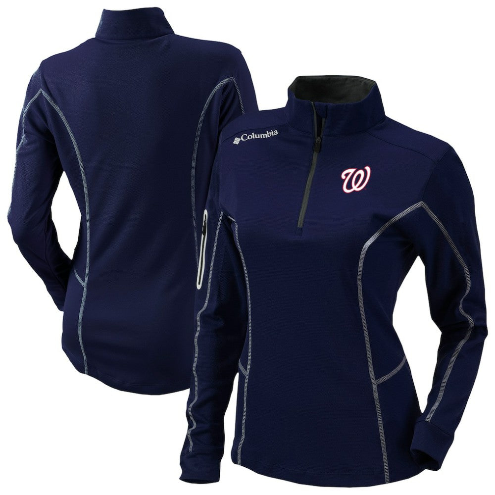 Washington Nationals Columbia Shotgun Quarter-Zip Top - Navy Tops