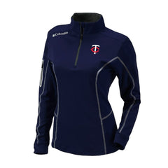 Minnesota Twins Columbia Shotgun Quarter-Zip Top - Navy Tops