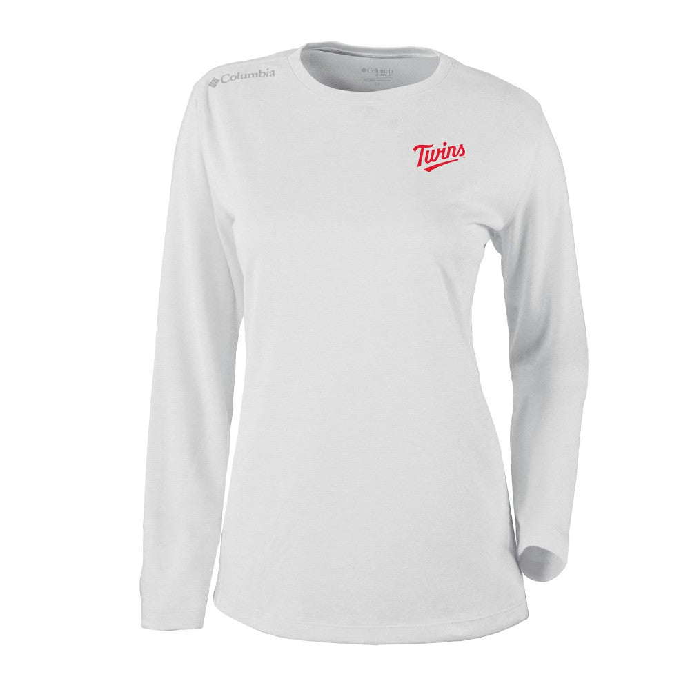 Minnesota Twins Columbia Shotgun Long Sleeve T-Shirt - White T-shirts