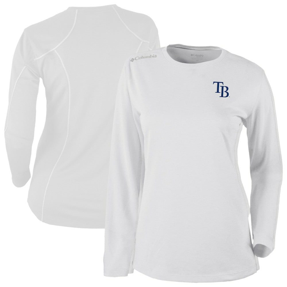 Tampa Bay Rays Columbia Shotgun Long Sleeve T-Shirt - White T-shirts