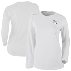 Tampa Bay Rays Columbia Shotgun Long Sleeve T-Shirt - White T-shirts