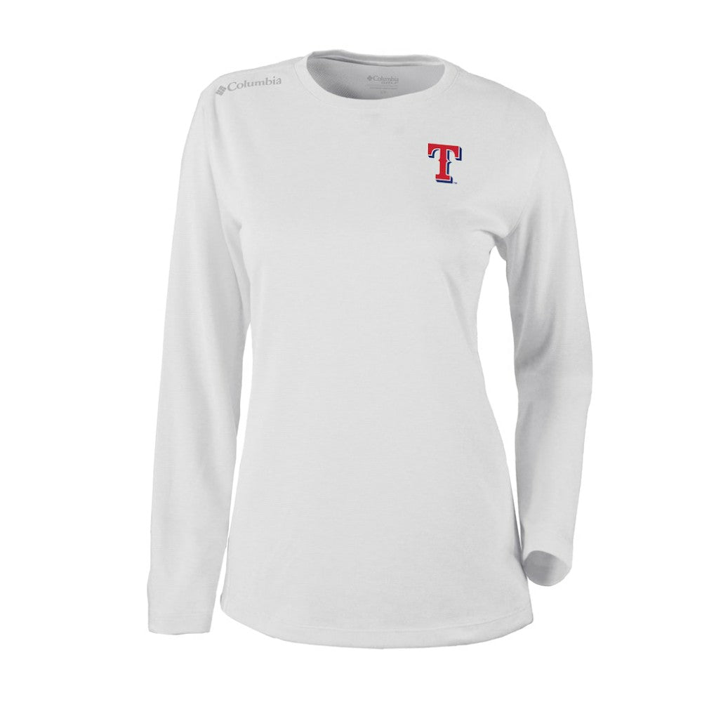 Texas Rangers Columbia Shotgun Long Sleeve T-Shirt - White T-shirts