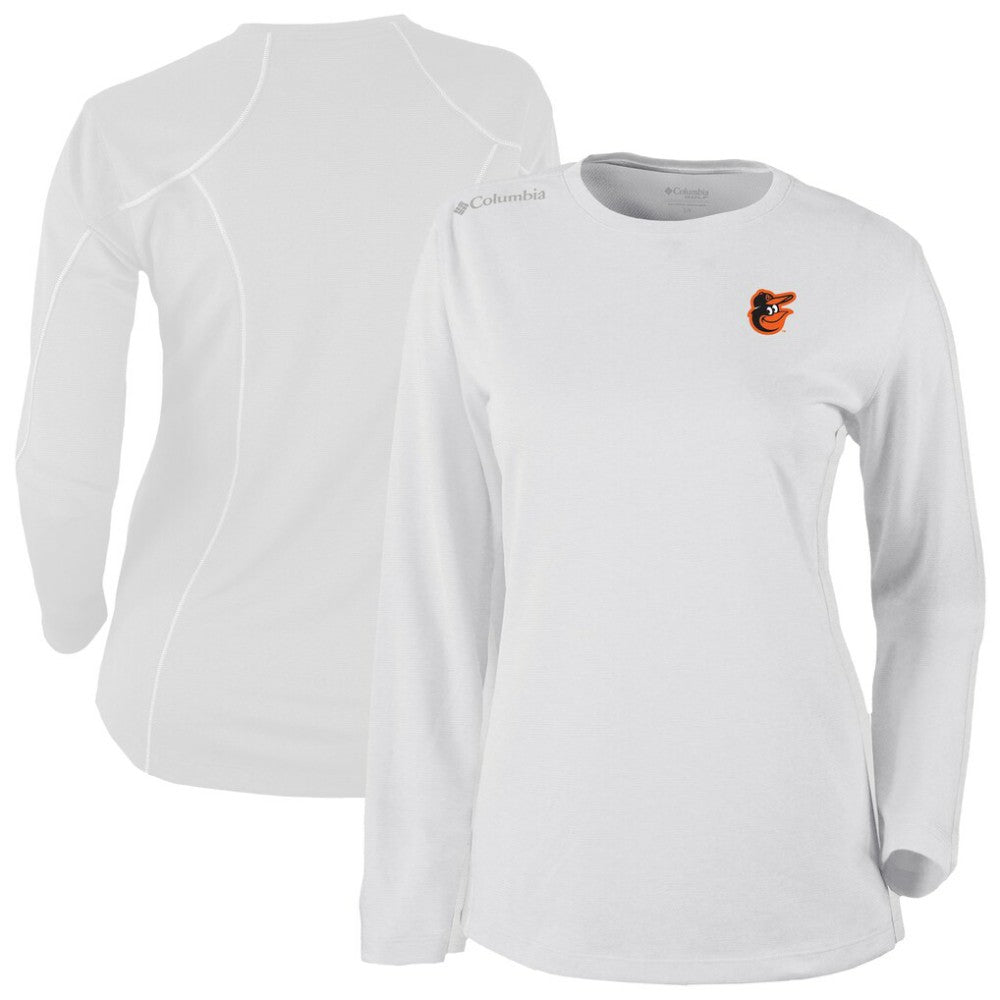 Baltimore Orioles Columbia Shotgun Long Sleeve T-Shirt - White T-shirts